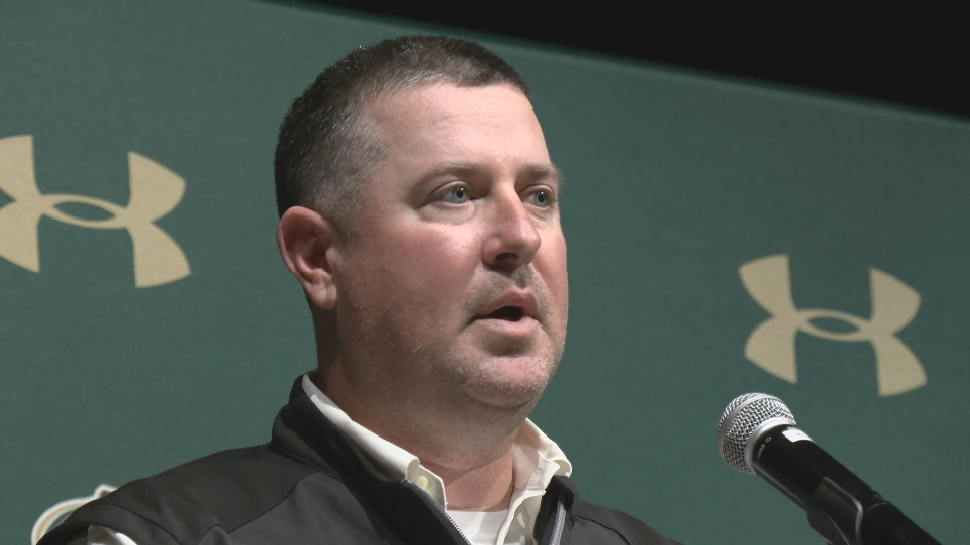 Notre Dame introduces Brent Hill as their new head football coach